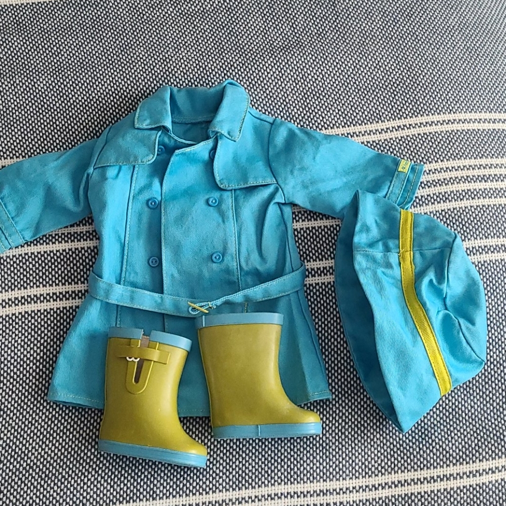 American Girl doll rain coat outfit